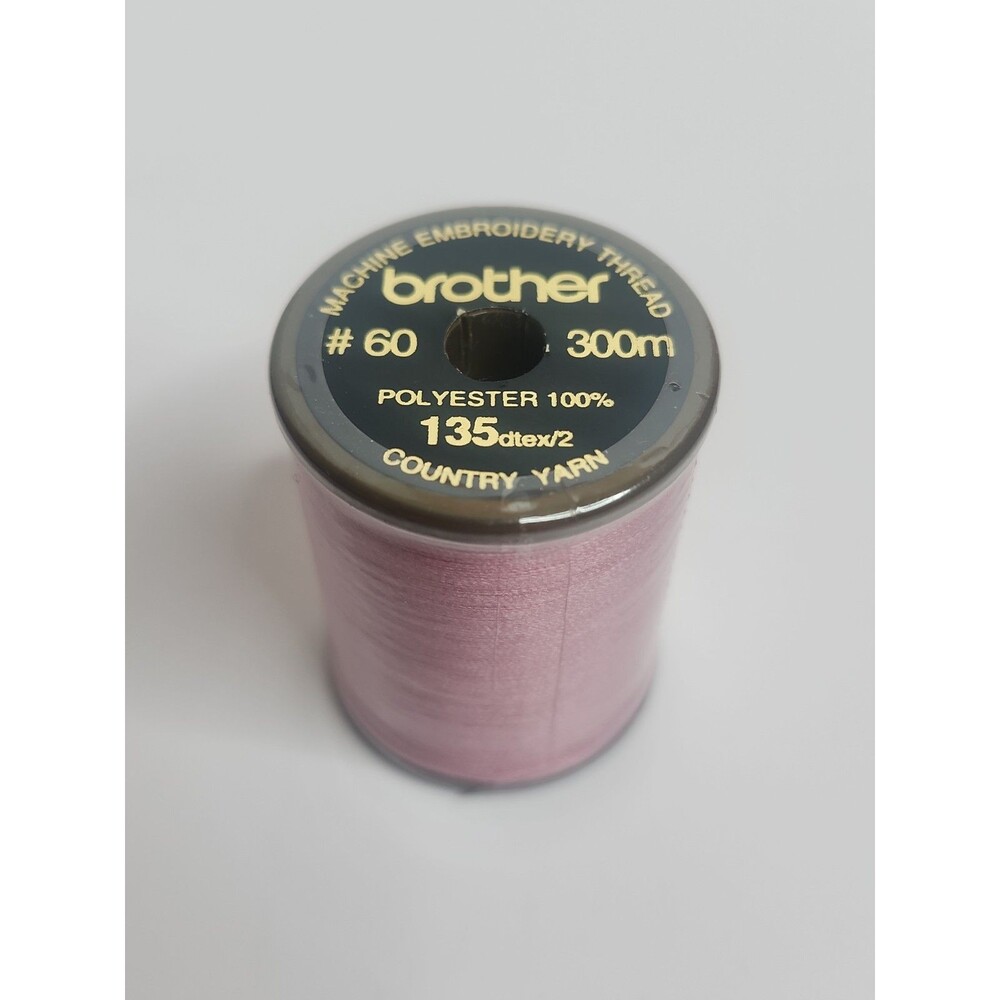 Brother Machine Embroidery Thread 024 Deep Rose 300m Country Yarn #60 NEW